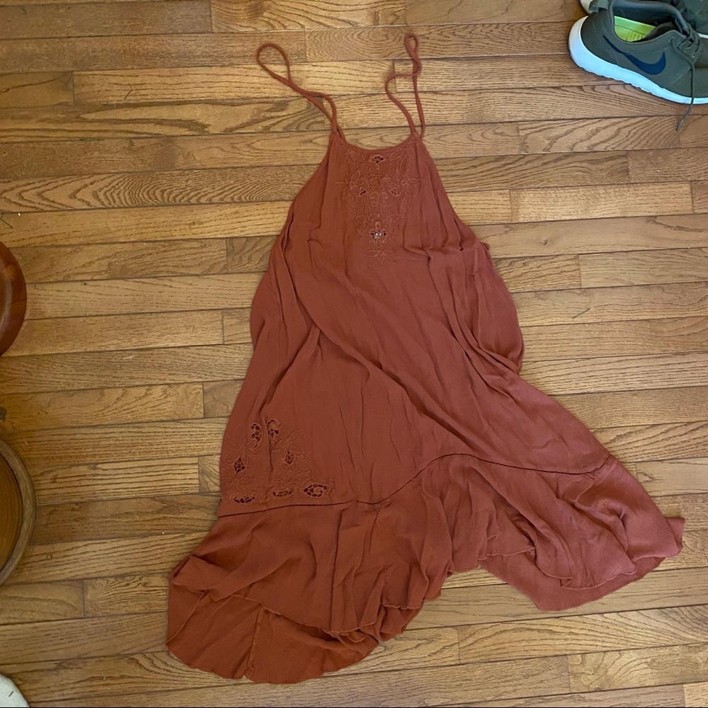 Free People flowy embroidered dress